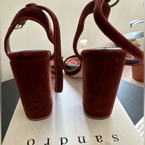 Sandro Velvet Block Heels - Picture 5 of 6